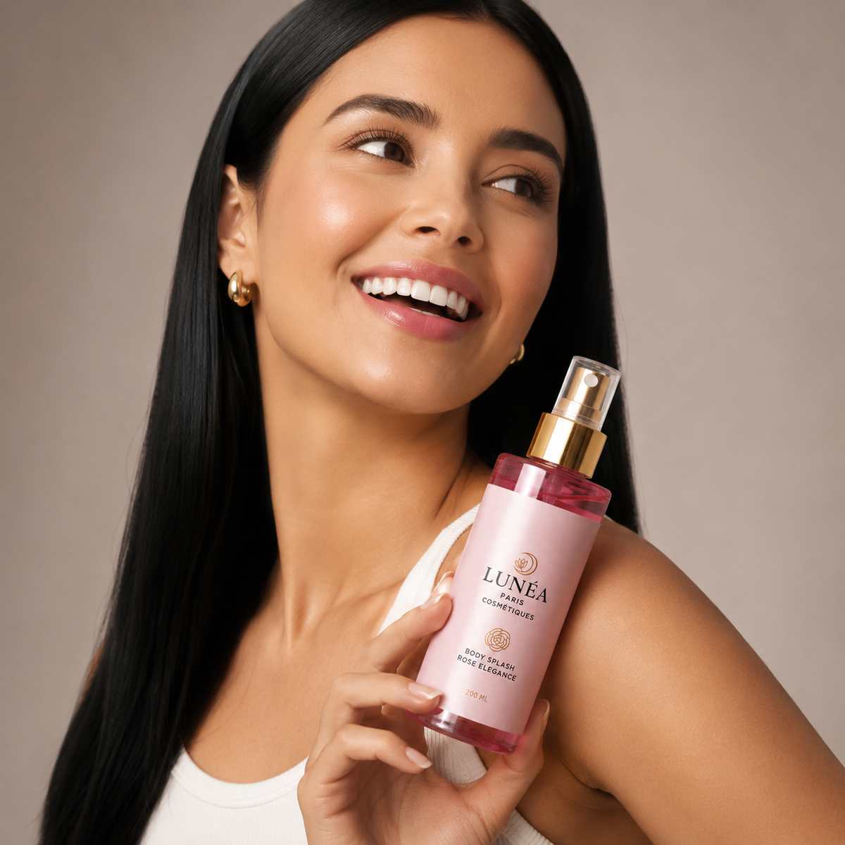 Body Splash LUNÉA Paris Rose Elegance 200ml – Frescor e Sofisticação Duradoura