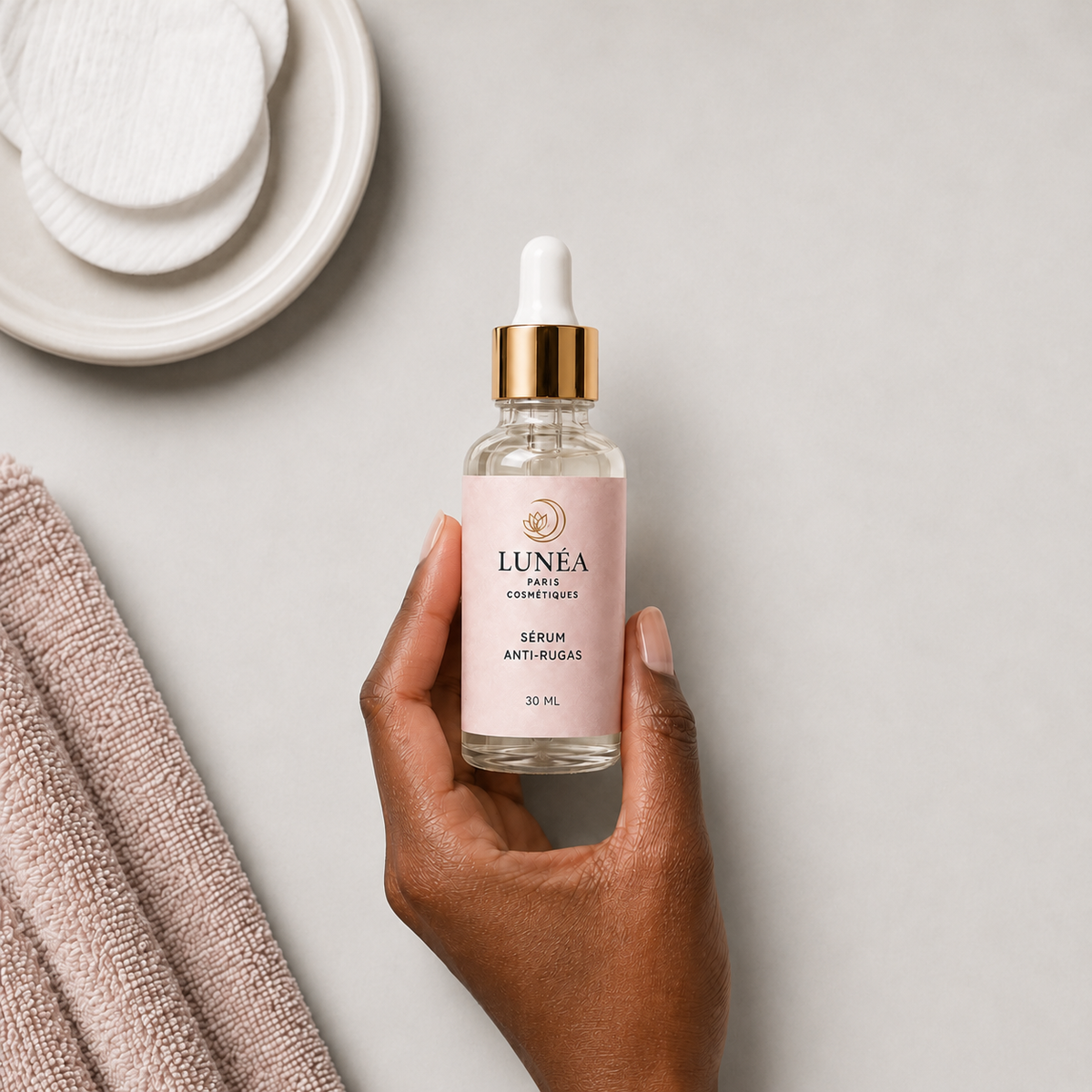Sérum Facial Anti-Rugas LUNÉA Paris 30ml – Hidratação, Firmeza e Luminosidade