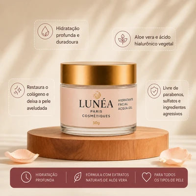 Hidratante Facial LUNÉA Paris Acqua-Gel 50g - benefícios e ativos
